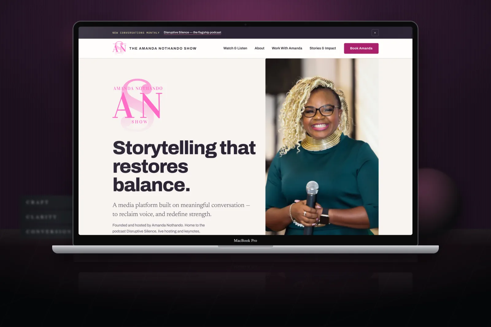 The Amanda Nothando Show website