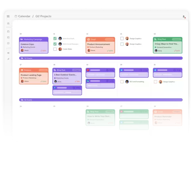 content calendar for online business